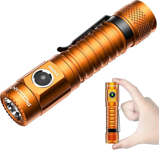 S10Pro LED Flashlight Rechargeable,Bright Flashlight 2500 Lumen,Tactical EDC Flashlight Magnetic Base,Mini Size Waterproof Flash Lights for Outdoor,Home,Gifts,Collections,Tools