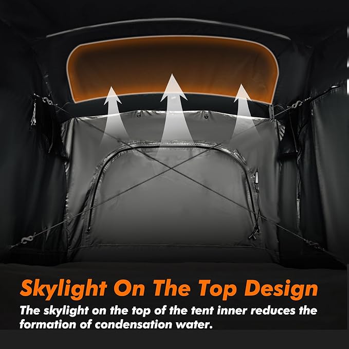 ILANDER Rooftop Tent, Hard Shell, SUV & Truck Camping, Foldable Rooftop Tent with Ladder, Waterproof & UV-Resistant 2-3 Person, 1.4M