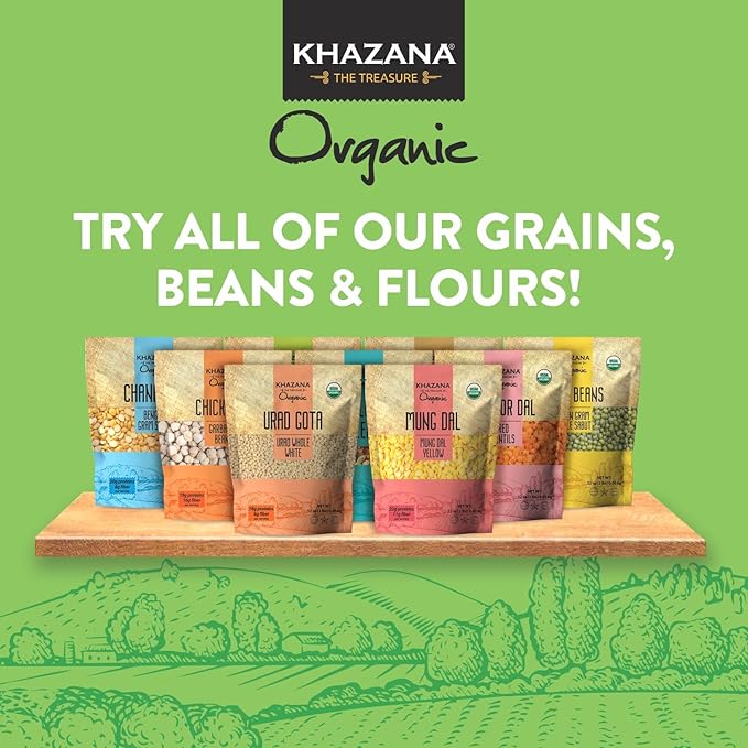 Khazana Toor Dal Split Yellow Pigeon Peas (4lb) - Organic, NON-GMO, Gluten Free & Kosher - Authentic Lentils from India