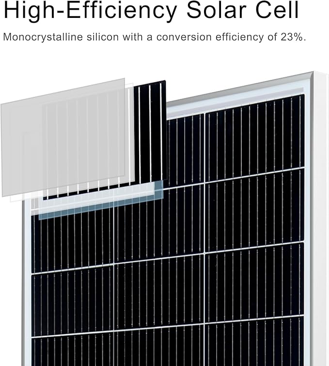 Solar Panel 300W 12V/24V, 2pcs 150W High-Efficiency Monocrystalline PV Module Power for Battery Boat Rvs Cabin and Other Off-Grid Applications (300W)