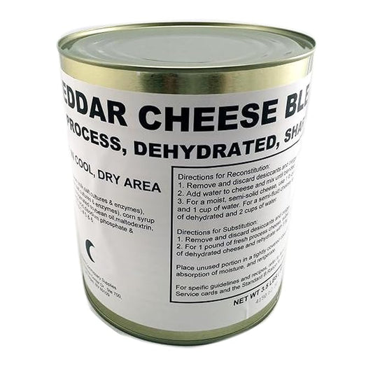 Freeze Dried Canned Powdered Cheddar Cheese Can | Jarred and Packed Long Term Food Storage (25+ years shelf life) Emergency Food Supply | Backpacking & Camping | Easy Prep Survival Food 10 Size Cans