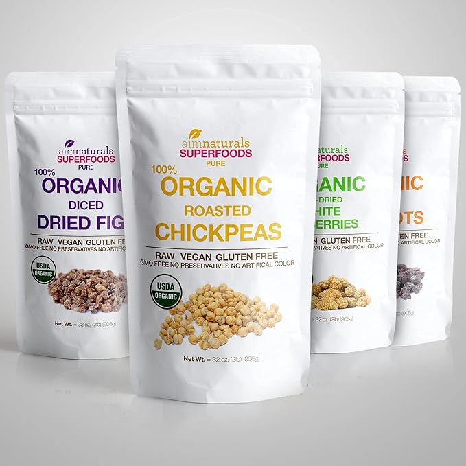 Organic Roasted Chickpeas 2 LB- USDA Organic Certified – Healthy Snack, Lightly Roasted, No Oil, No Salt, No GMO & Gluten Free – Product of Turkey