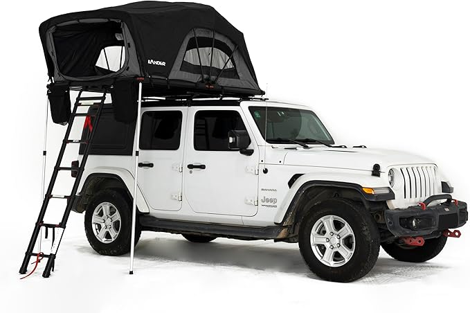 ILANDER Rooftop Tent, Hard Shell, SUV & Truck Camping, Foldable Rooftop Tent with Ladder, Waterproof & UV-Resistant 2-3 Person, 1.4M
