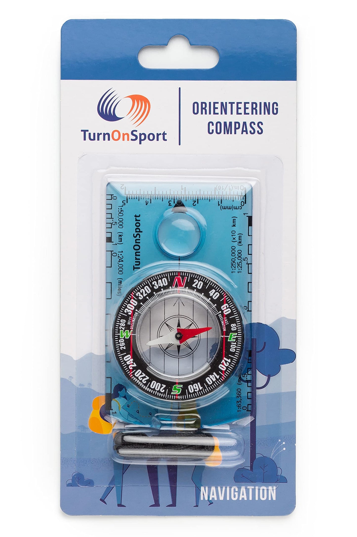 Orienteering Compass Advanced Scout for Hiking Camping Navigation Blue