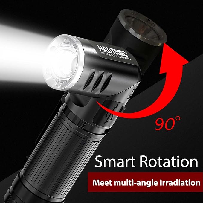 HAUTMEC Rechargeable LED Flashlights 500 High Lumens Super Bright Magnetic Flashlight Waterproof Mini Flashlight 3 Modes Handheld Small Flashlights Powerful for Camping, Outdoor, Hiking(4 Pack)