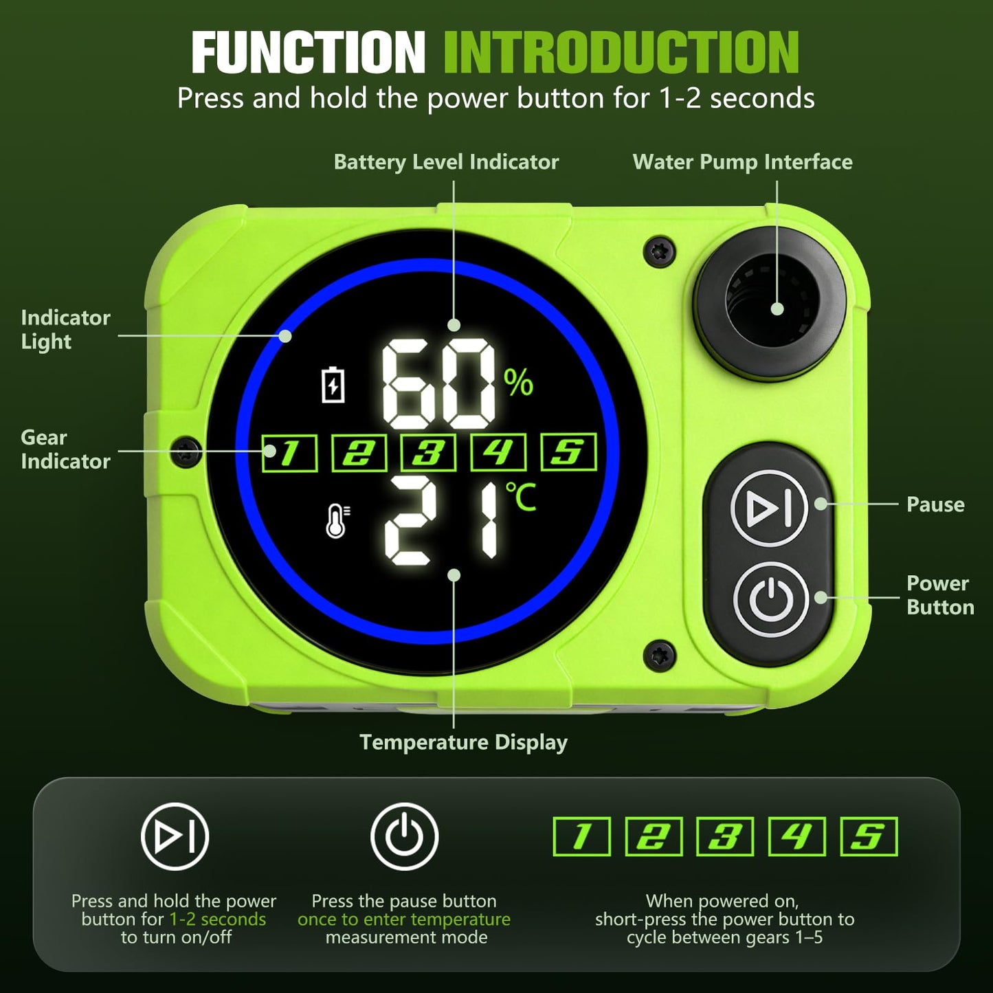 2026 Portable Shower For Camping With Waterproof Dry Bag,10000mAh Rechargeable Portable Camping