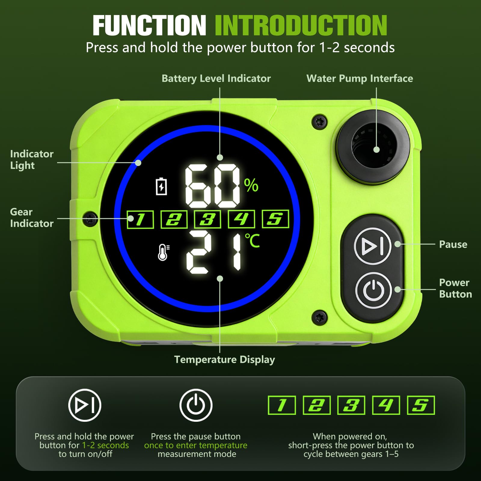 2026 Portable Shower For Camping With Waterproof Dry Bag,10000mAh Rechargeable Portable Camping