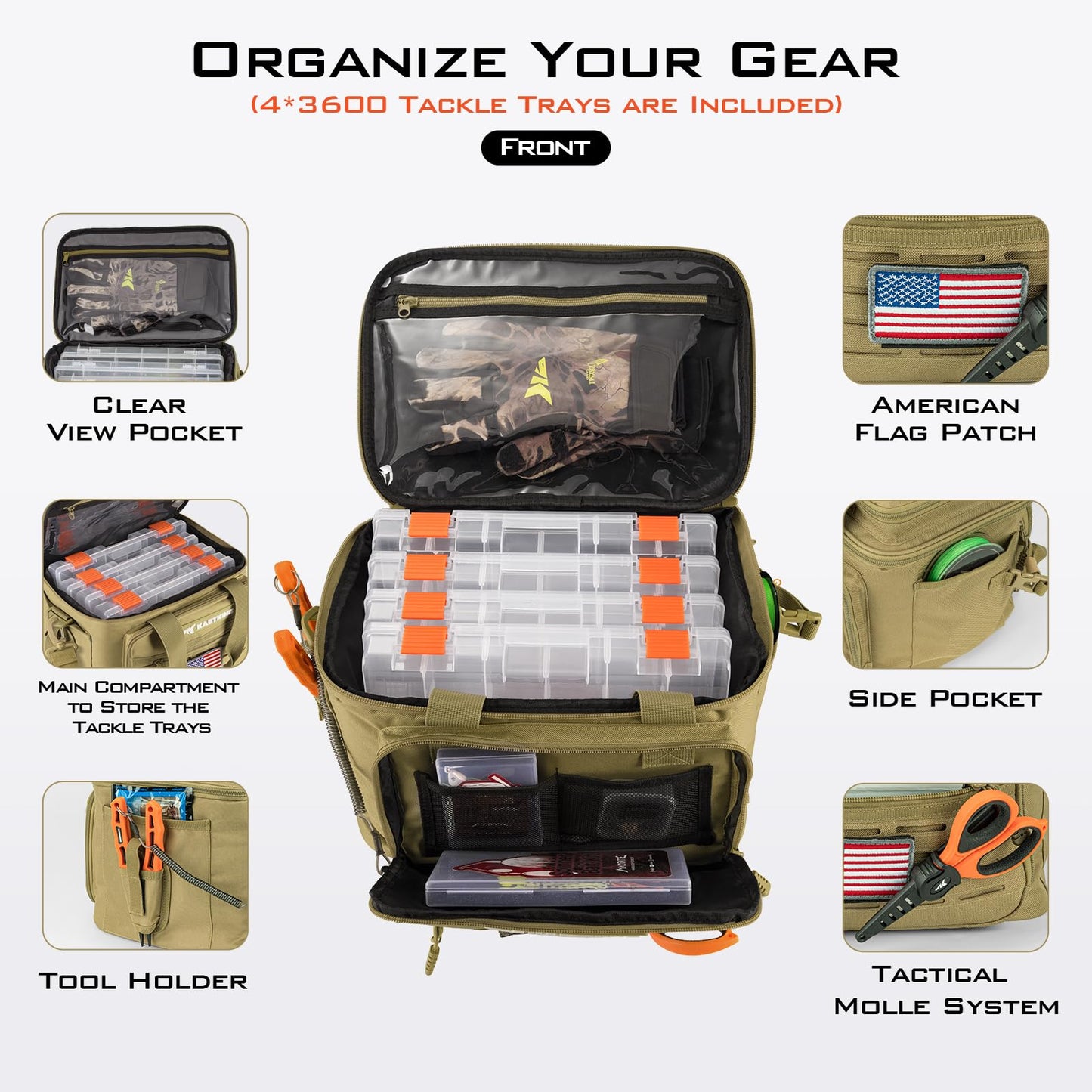 KastKing Karryall with Box Tackle Bag, Saltwater & Freshwater Gear Storage