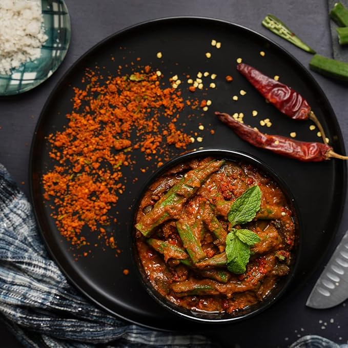 Ashoka Ready to Eat 1932, Vegan Spiced Orka, All-Natural Bhindi Masala, Real Indian Meals, Kosher Certified, Great for Offices, Healthy Work Lunch, Gluten-Free, and with No Preservatives, Pack of 1