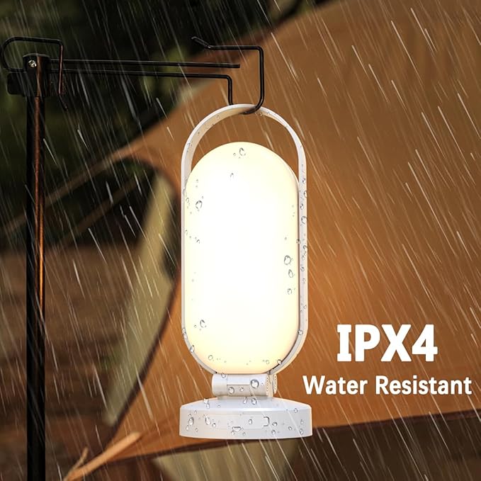 Hapfish Rechargeable Solar Camping Lantern, 5000mAh Battery Powered LED Lights, Dimmable Foldable Waterproof Camping Essentials, Lamp for Power Outages, Camping Gear, Hurricane, Emergency, Indoor