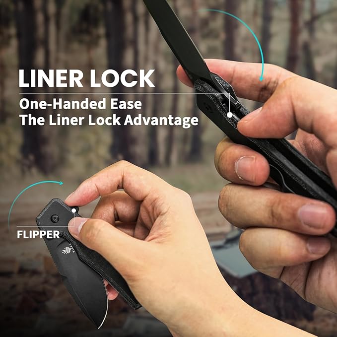 Kizer Nice Guy Pocket Folding Knife, 2.84" Nitro V Blade, Lightweight Sharp Camping and Hiking Knife, Comfort Micarta Handle, Liner Lock Flipper Knife V3011A3