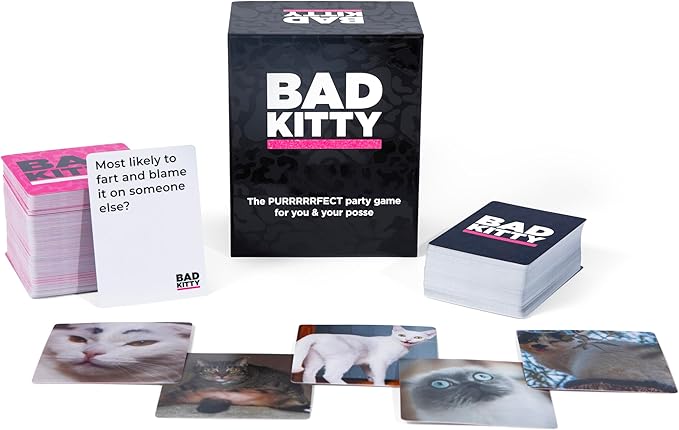 Bad Kitty Party Game - The Ultimate Meme Game with Cats - Exploding with Hilarious Kittens and Freaky Felines! for Friends, Family, College Students, Fun Parties and Board Games Night with Your Group