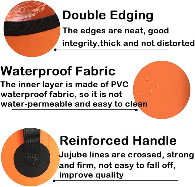 Sunglow Collapsible 5 Gallon Multifunctional Portable Fishing Bucket - Wash Basin Folding Bucket - Water Container for Fishing, Camping, Gardening (20L/5 Gallon (Orange))