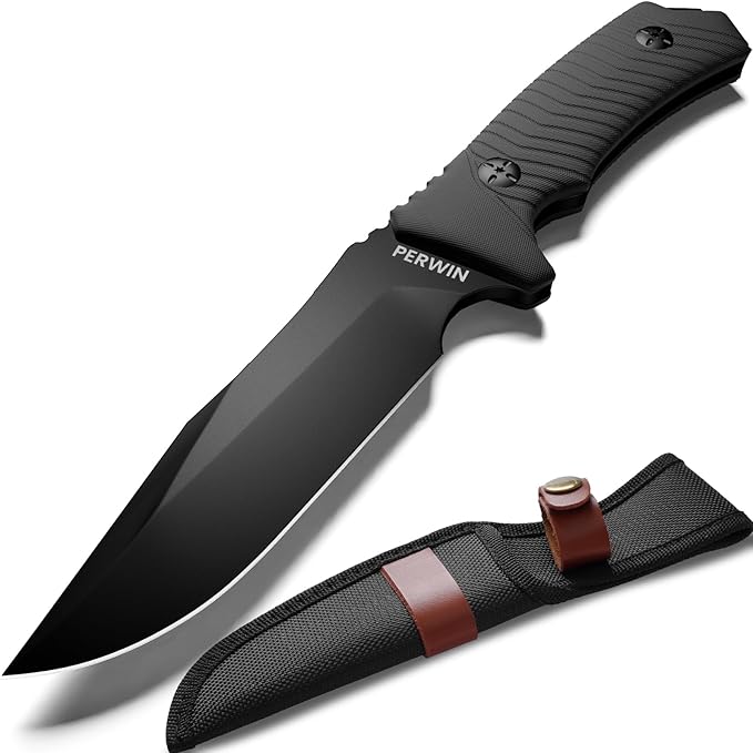Bushcraft Survival Knife - Outdoor Camping Hunting Fixed Blade With D2 Steel and G10 Handle for EDC, Sheath Included - Collection Gift for Him