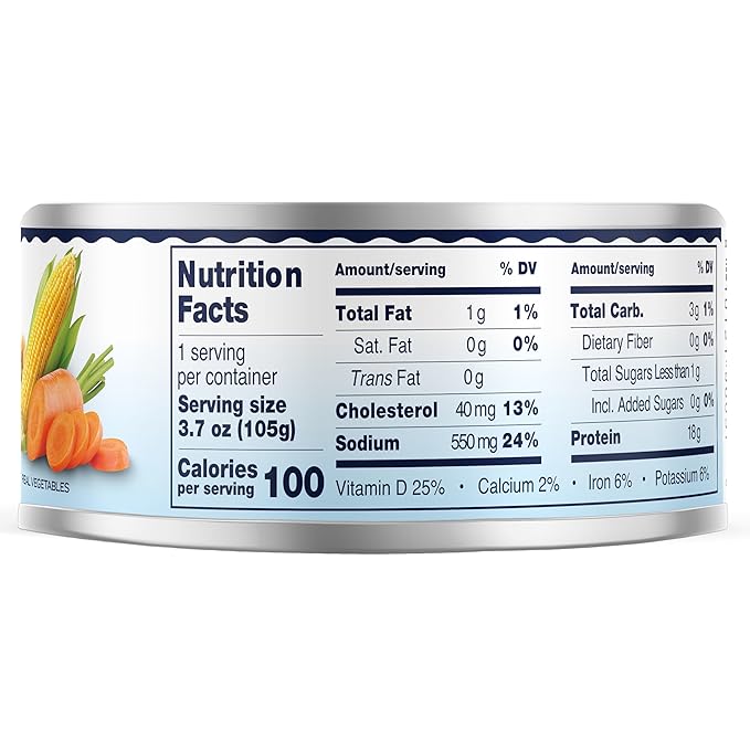Tonnino Tuna Fish Albacore - Premium chunk in water with Chickpeas, Corn & Carrots - Pack of 12 ??Alternative to Salmon ??Protein Snacks ??Ready to Eat Meals in Can