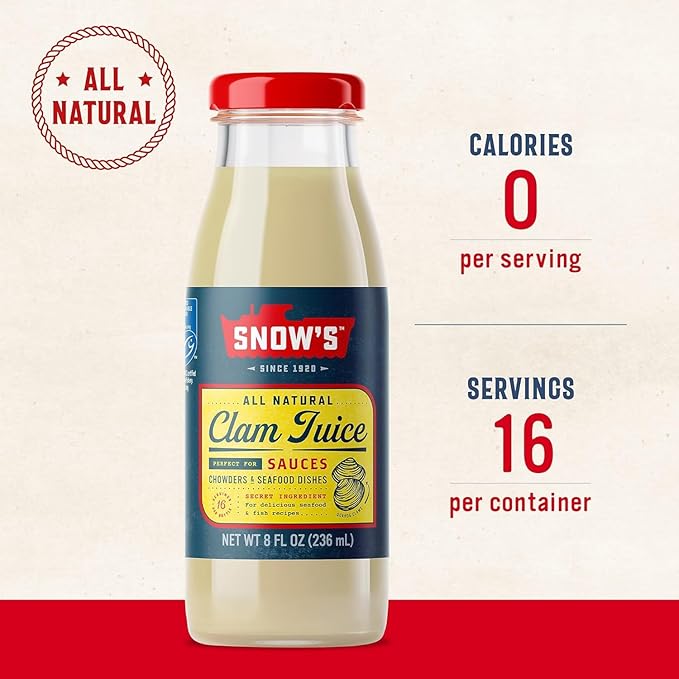 Snow's Clams Pantry Bundle - 1 Bottle Clam Juice, 1 Can Chopped Clams, and 1 Can Minced Clams - Clams for Chowders, Soups, and Stews
