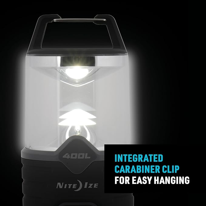 Nite Ize Radiant 400 Lantern, Radiant 400 Lumen Lantern for Camping Or Emergency Preparedness, Black