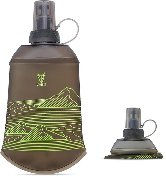 Soft Flask, 1 Pack Flexible TPU Hydration Water Bottle, Collapsible for Running, Hiking, Cycling, Climbing, and Marathon