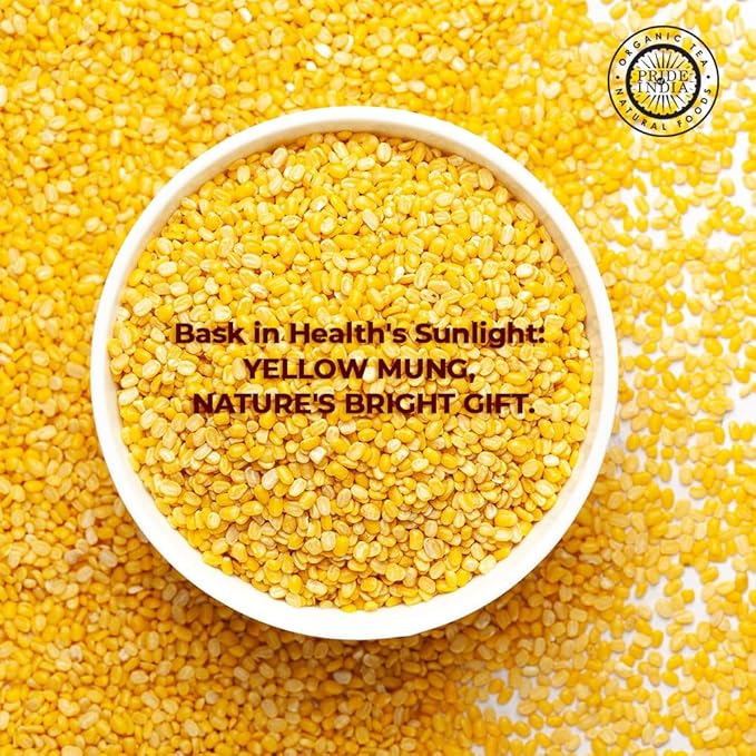 Pride Of India - Indian Split Yellow Mung Lentils - Protein & Fiber Rich Moong Dal, 3.0 Pound Jar