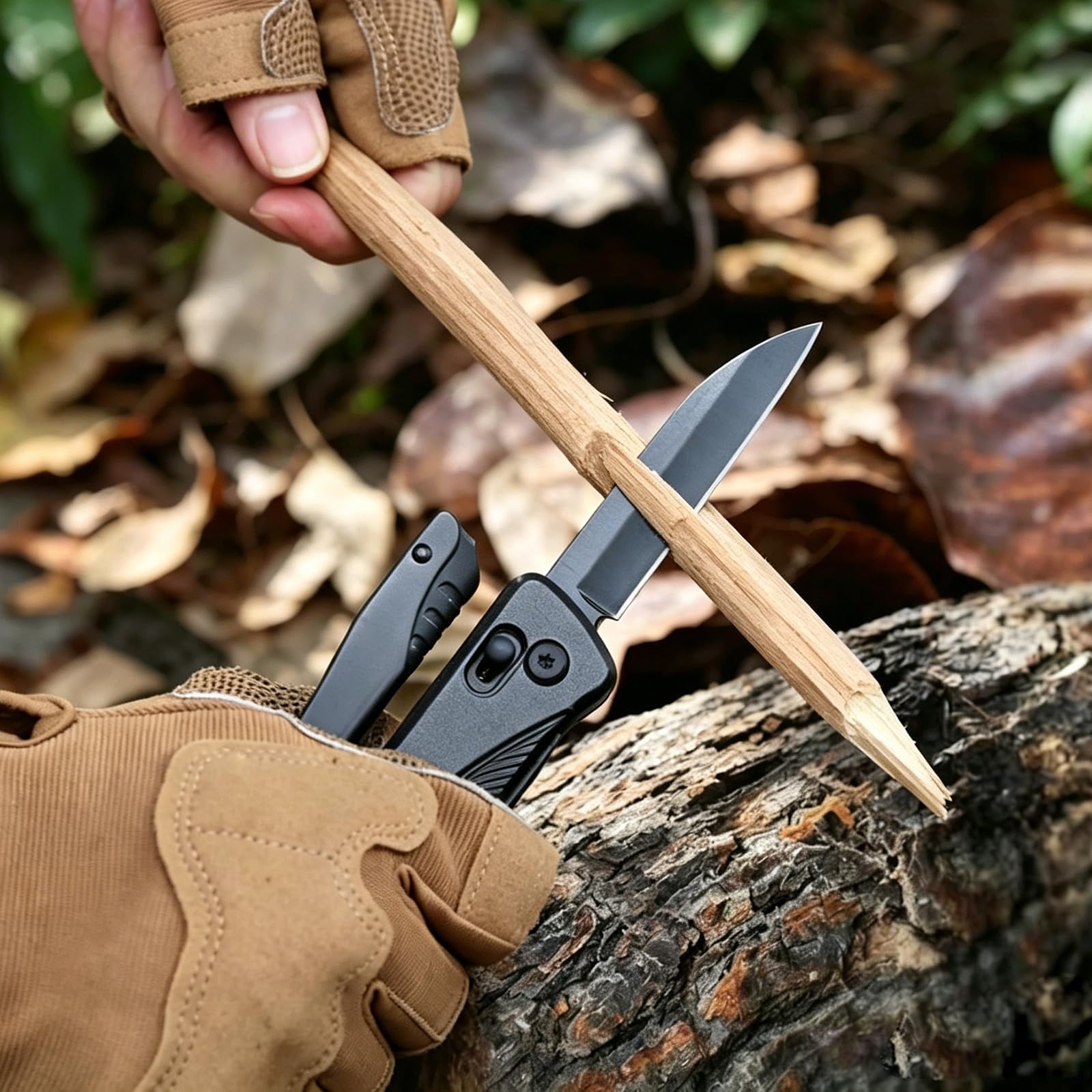 RoverTac 19-in-1 Multi-Tool Axe with Knife, Hammer, Saw, Screwdrivers, Bottle Opener, Nylon Sheath