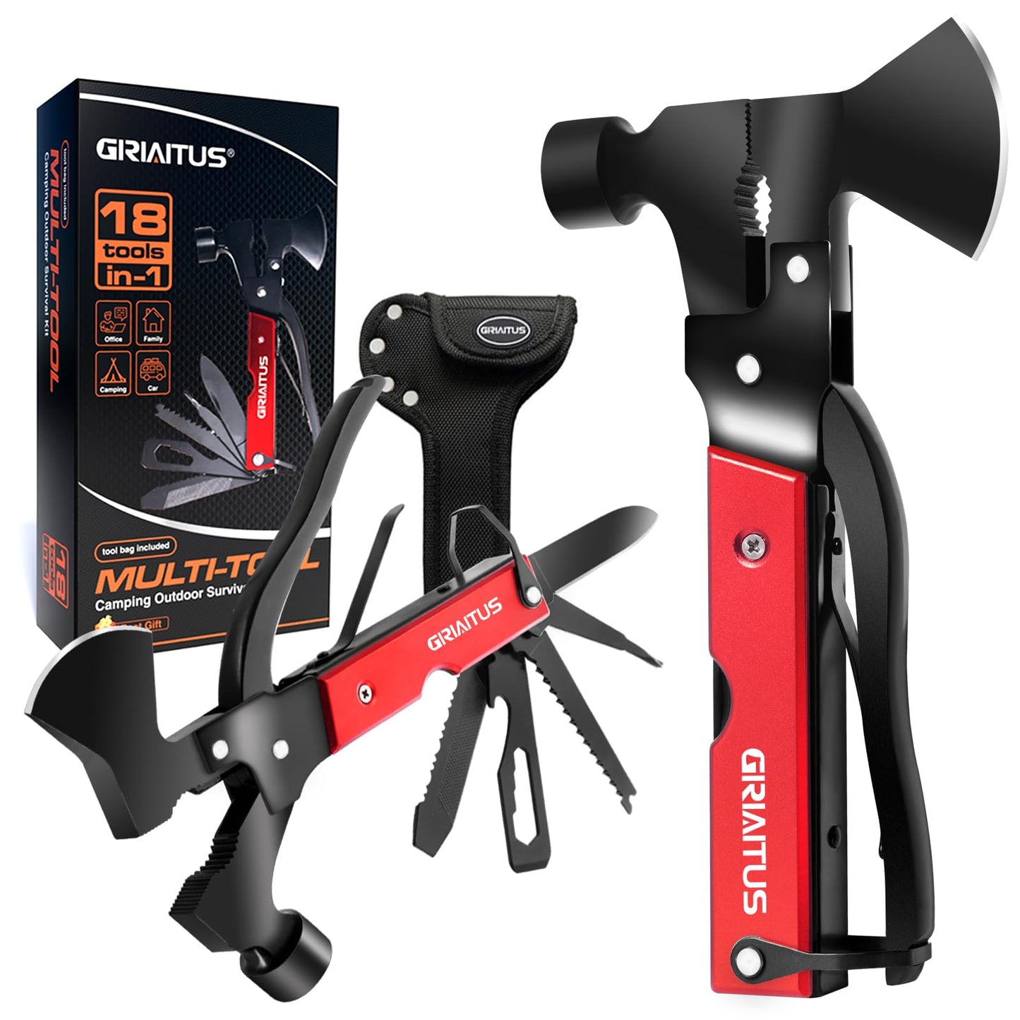 18 in 1 Multitool Camping Accessories Gifts for Men Survival Gear