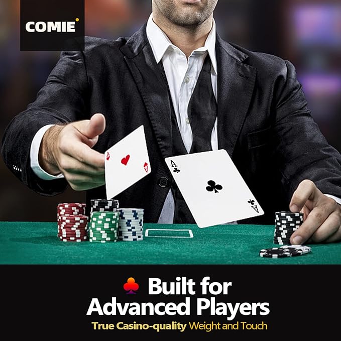 Poker Chips,500PCS Poker Chip Set with Aluminum Travel Case,11.5 Gram Poker Set for Texas Holdem Blackjack Gambling