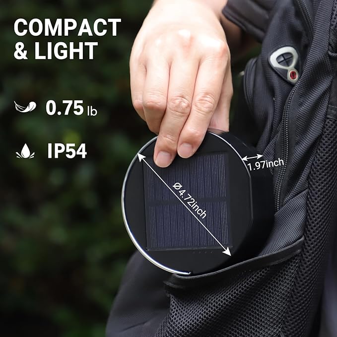 Camping String Light, Solar String Light with Camping Lantern (3 in 1 Design), Rechargeable and Portable for Camping,Emergency, Hiking.