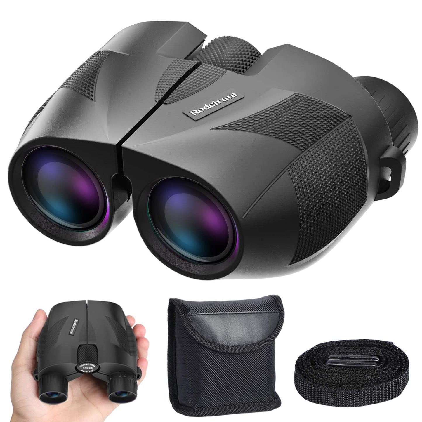 20x25 Compact Binoculars for Adults,High Powered Large Eyepiece Waterproof Binoculars,Easy Focus