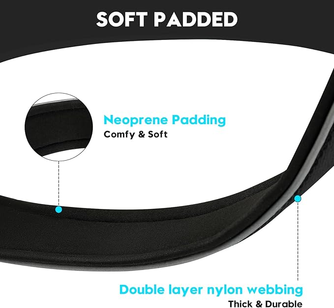 Dog Collar for Small Medium Large Dogs, Reflective, Adjustable Heavy Duty Dog Collar, Soft Neoprene Padded Comfortable for Walking (Black, XL)