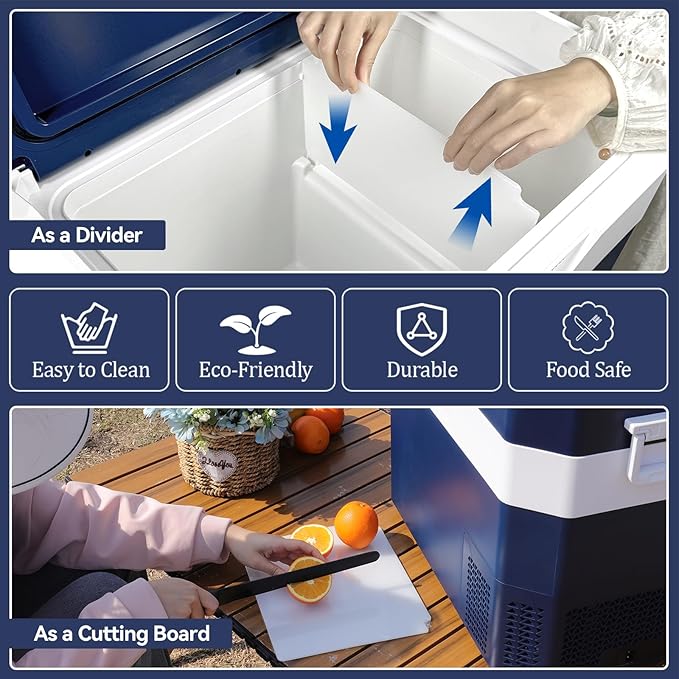 Car Fridge Portable 12V Refrigerator 40 Quart 12 Volt Freezer Compressor Cooler 12V/24V DC 110～240 V AC for Truck Van RV Camper SUV and Home Use (HC-38P5s)