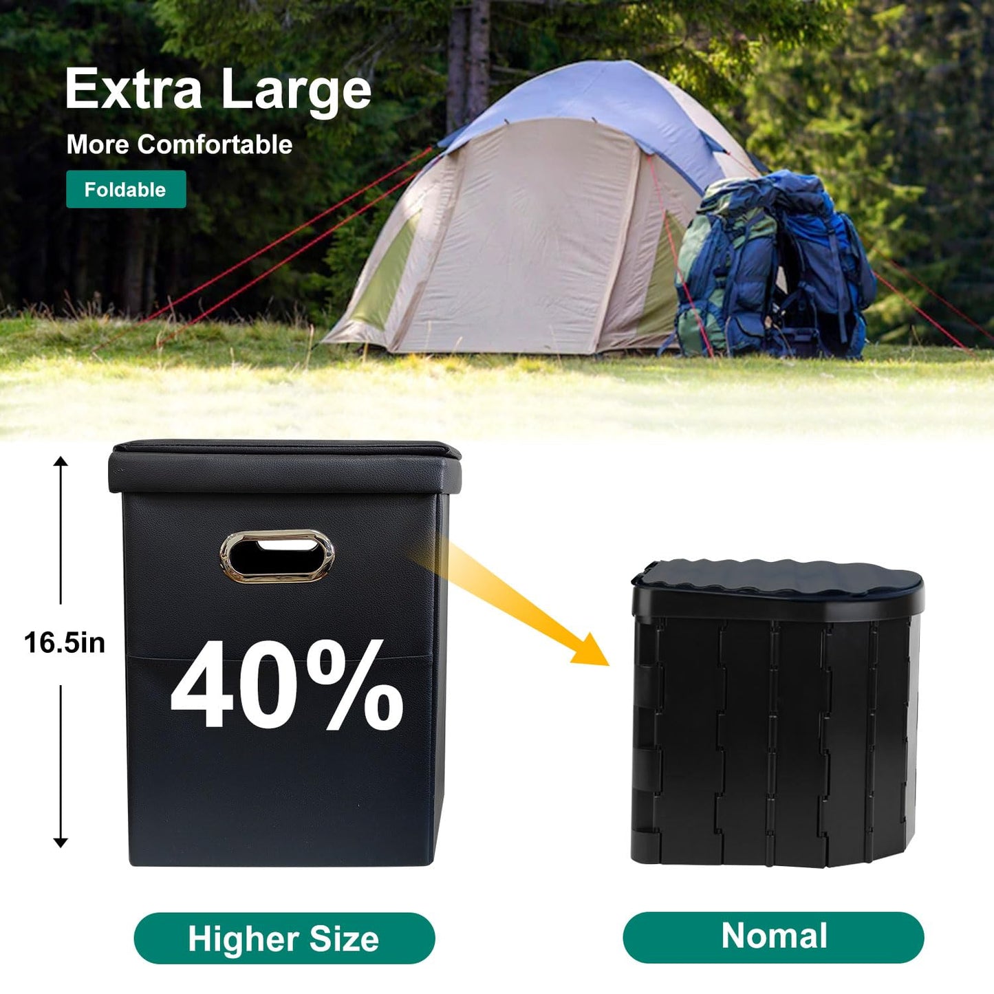 Ann Katy Upgrade XL Portable Toilet for Adults, Extra Large Camping Toilets