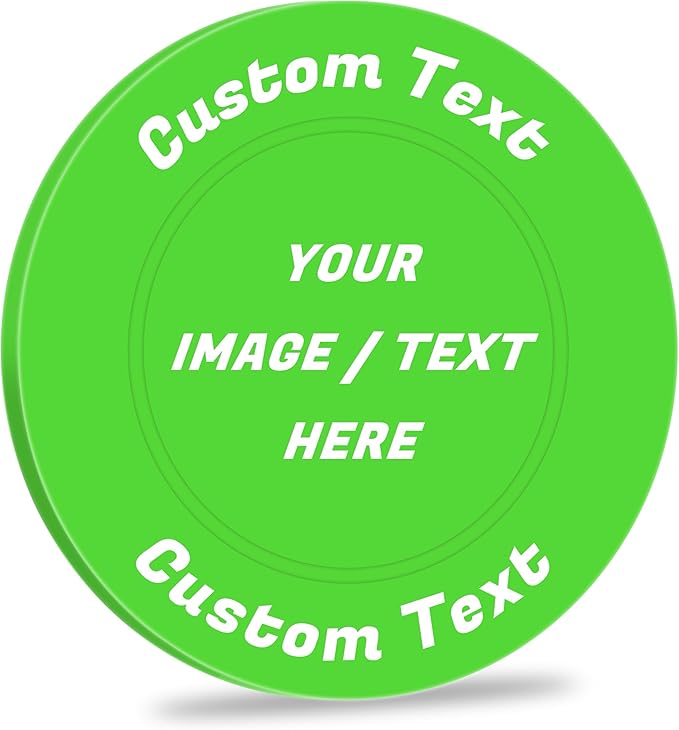 100 Custom Plastic Chips,Personalized Your Own Photo/Text/Logo on a Chip Double Sided Printing,Good for Bar Drink Token,Commemoration Day,Birthday
