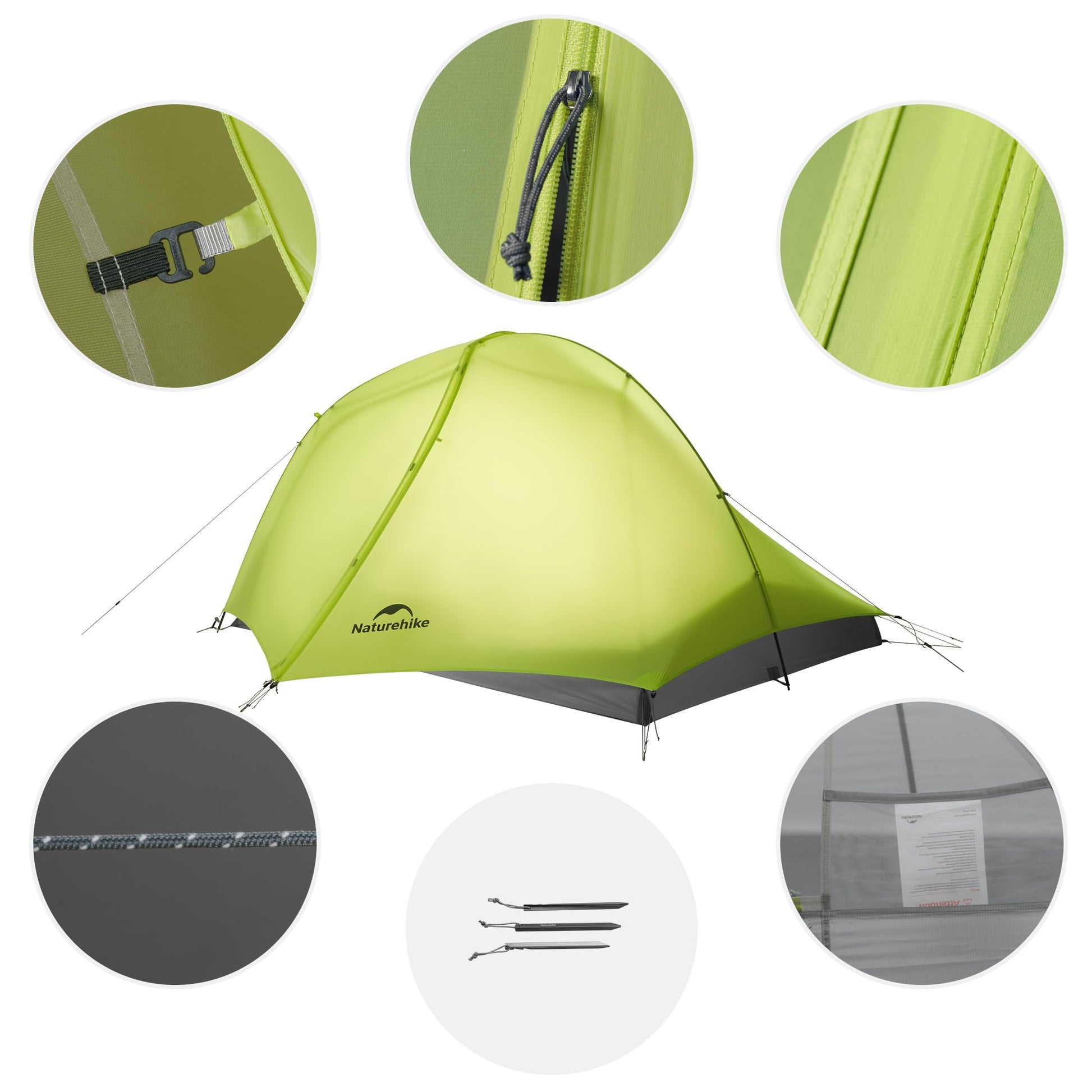 Naturehike Star Trail Ultralight Backpacking Tent, 2.3lb One Person Tent, 2.76 lb 2 Person Tents