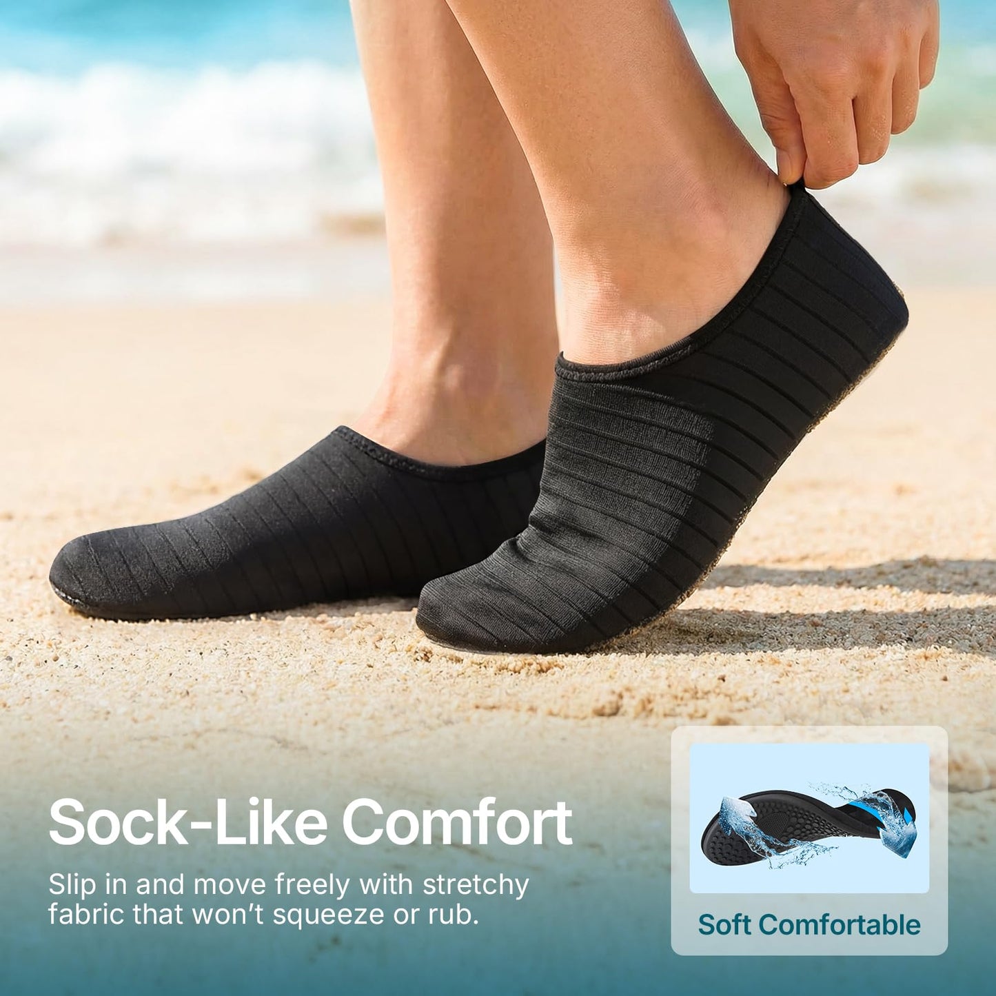Water Shoes for Women Men Quick-Dry Aqua Socks Swim Beach Barefoot Yoga Exercise Wear Sport
