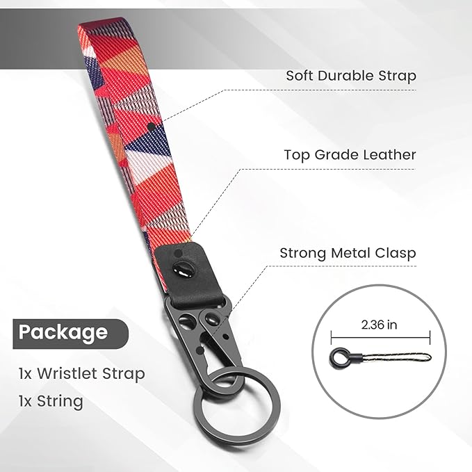 ABLAZE Wristlet Strap for Keys, Hand Wristlet Lanyard Durable Key Chain Lanyard for Men and Women (Mixcolors)