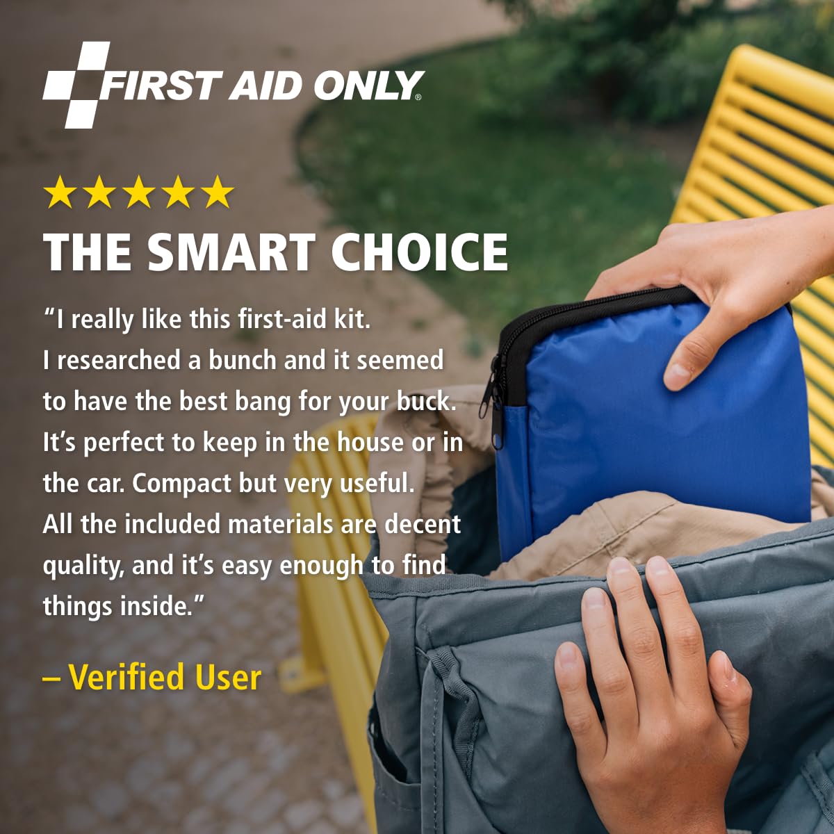 First Aid Only 298 Piece All-Purpose Emergency First Aid Kit for Home, Office, Car, Apartment