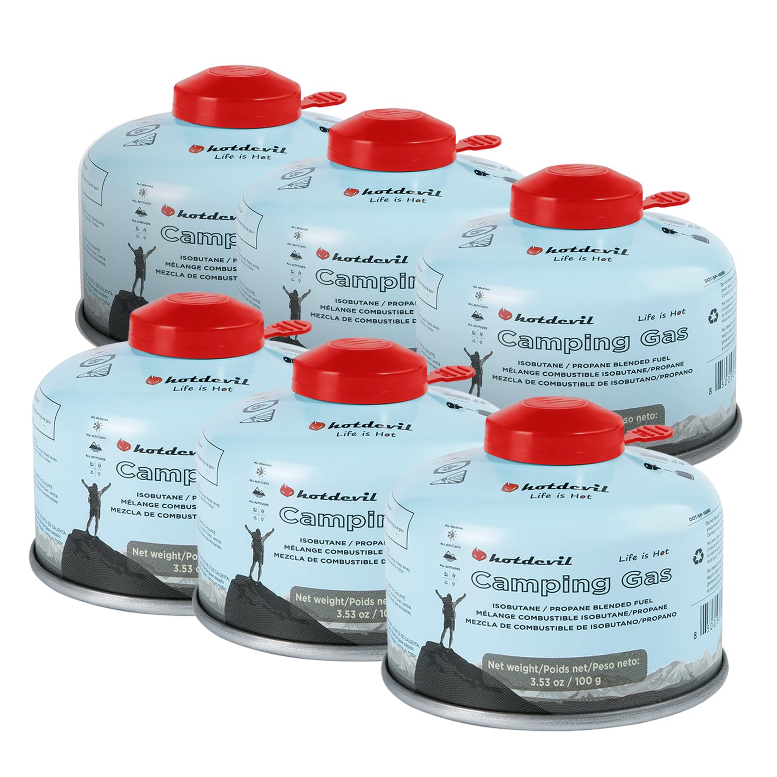 BlueFire Isobutane Fuel Canister Butane Propane Blend Fuel 100 Gram Camping Stove Fuel Gas Canister