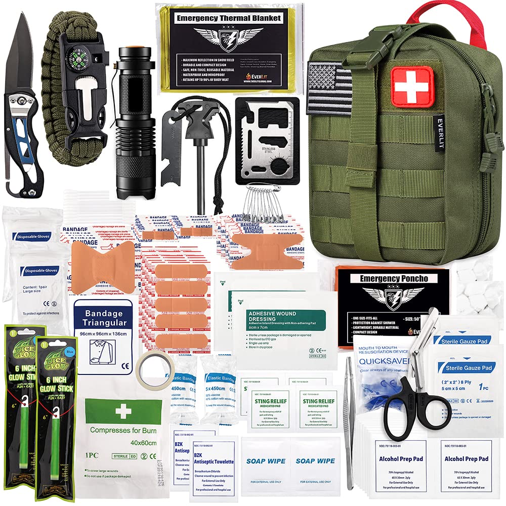 EVERLIT 250 Pcs Survival First Aid Kit