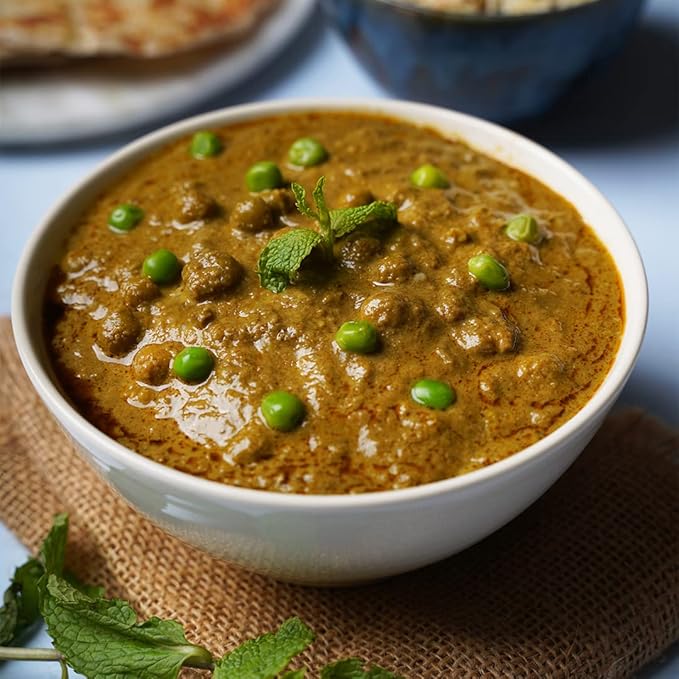 Ashoka Ready to Heat Vegan Curries 1932, Fenugreek Leaves & Green Peas, All-Natural Curry, Shahi Methi Matar, Kosher Certified, Camping Friendly Indian Food, Gluten-Free, No Preservatives, Pack of 10