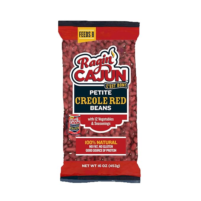 Seasoned Petite Red Beans 16 oz Ragin Cajun (Pack of 6)