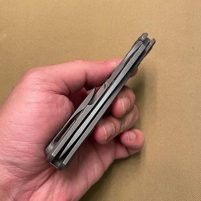 Customized Titanium Pocket knife Frame lock Folding knives M390 Blade with Titanium Handle Gift for Husband Son