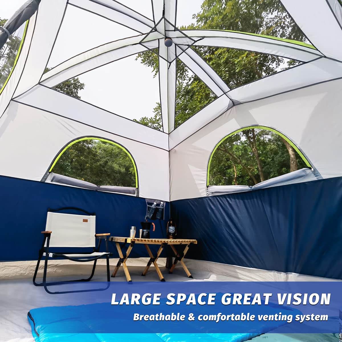 UNP 6 Person Tents for Camping Waterproof Family Cabin Tent with Rainfly