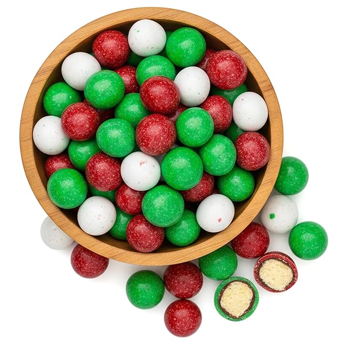 NY Spice Shop Multicolor Chocolate Malt Balls Party Decorations - 1 Pound Malted Milk Ball Candy Birthday Gifts - Chocolate Malted Milk Balls - Dark Chocolate Malt Ball Holiday Snacks