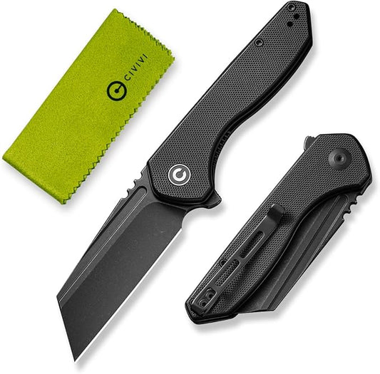CIVIVI Pocket Knife for Men, ExOne Folding Knife with Flipper, 2.94" Nitro-V Reverse Tanto Blade G10 Handle for Perfect EDC Gift C23036-1