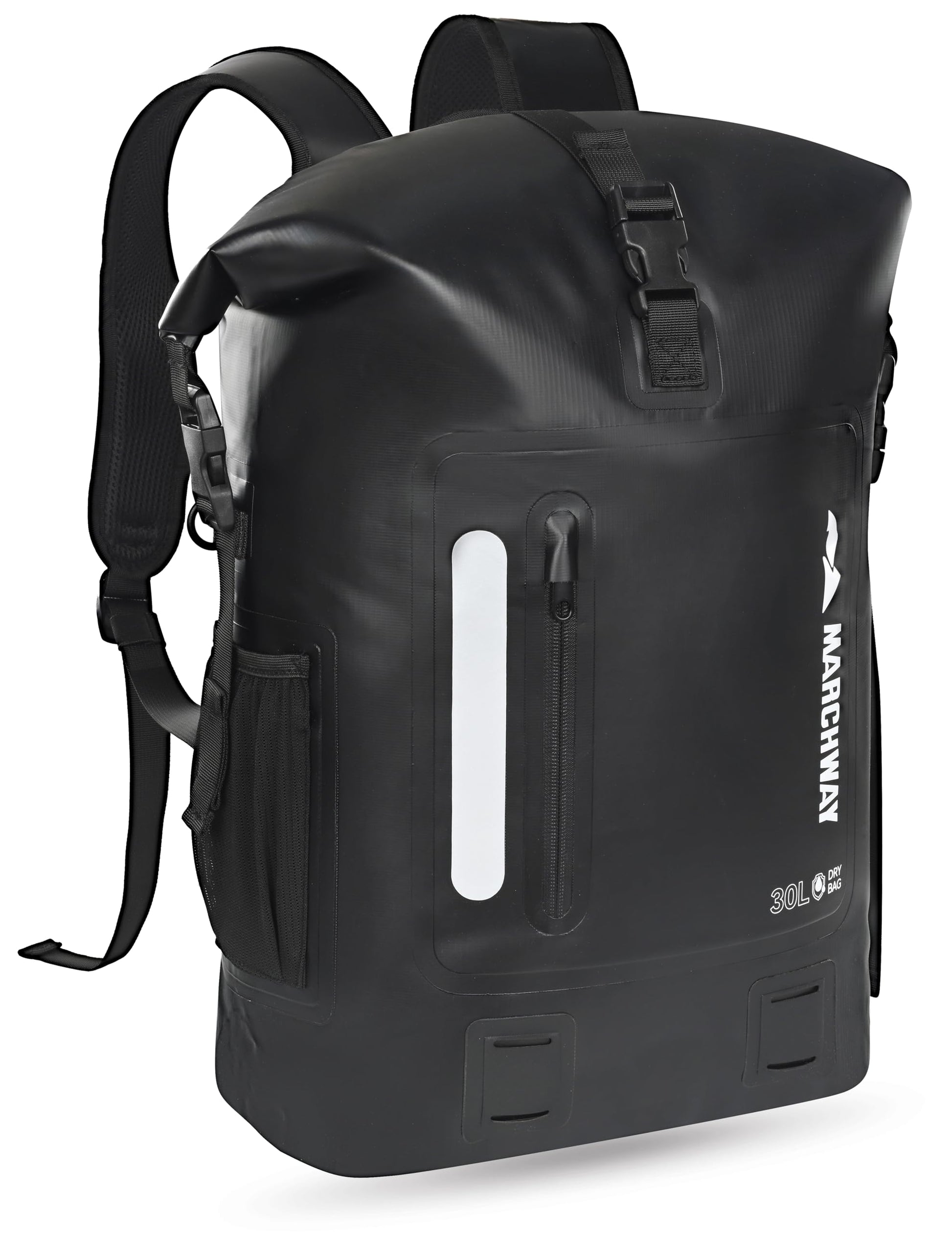 MARCHWAY Roll Top Waterproof Backpack, Floating Dry Bag 20L/30L/45L with Ergonomic Rectangular