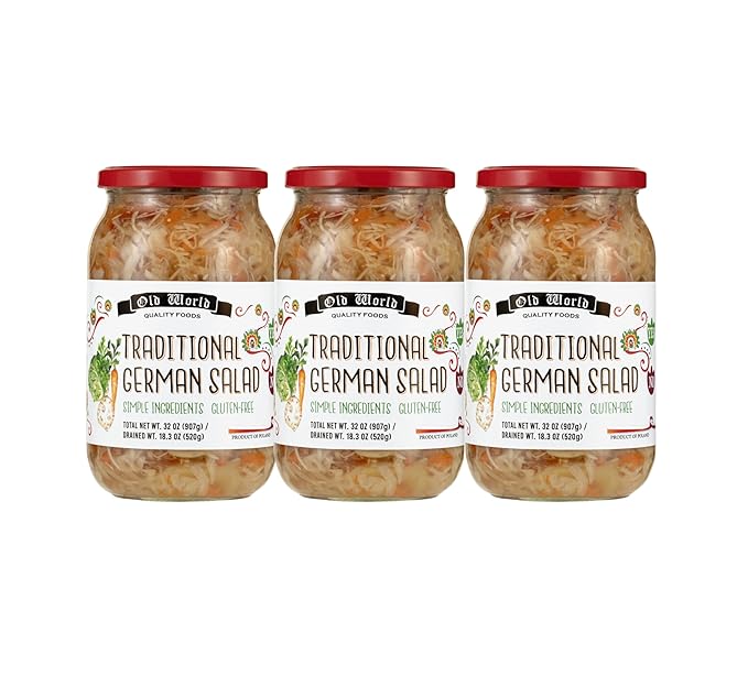 Old World Quality Foods Pickled Veggie ??3 Jars ??All Natural & Gluten-Free (Traditional German Salad)