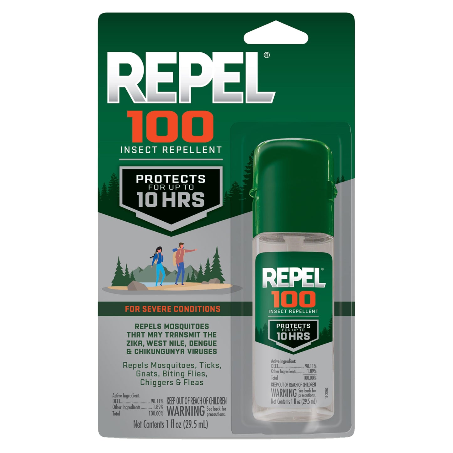 Repel 100 Insect Repellent, 1 Ounce, With DEET, 10-Hour Protection Long-Lasting Insect Repellent