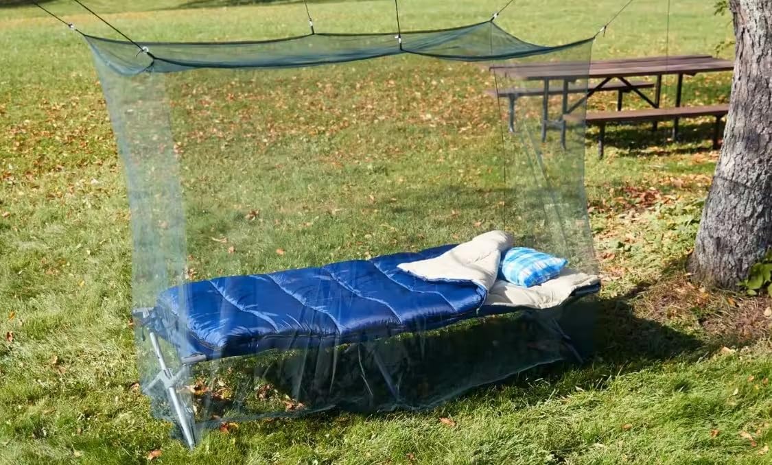 Mosquito Net- Military Green Portable Tactical Mosquito Netting for Camping – Completely Covers a