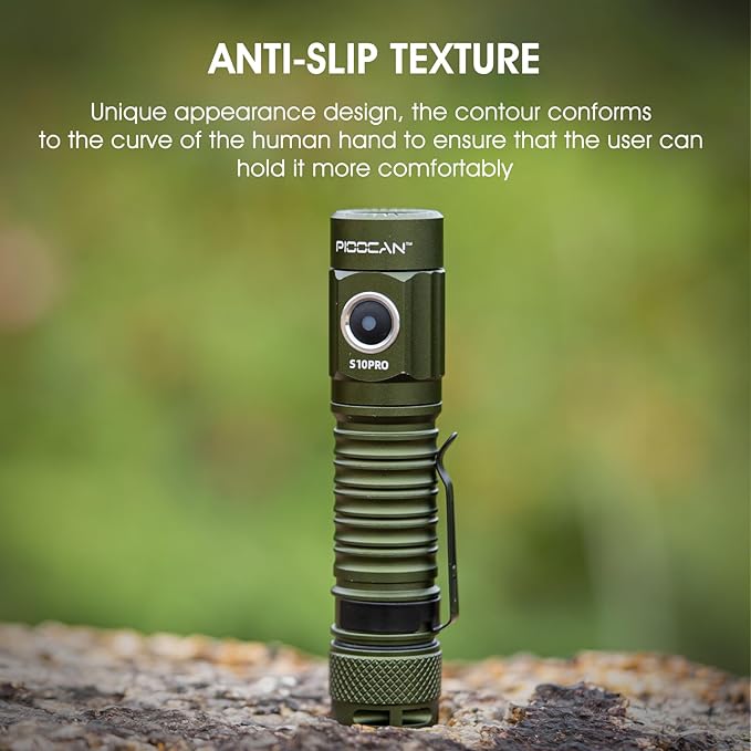 S10Pro EDC Flashlight Rechargeable,Pocket Flashlight 2500 High Lumen Super Bright,Mini Tactical Flashlight Powerful Magnetic,IP68 Waterproof 5 Modes Flash Light for Camping Hiking Emergency