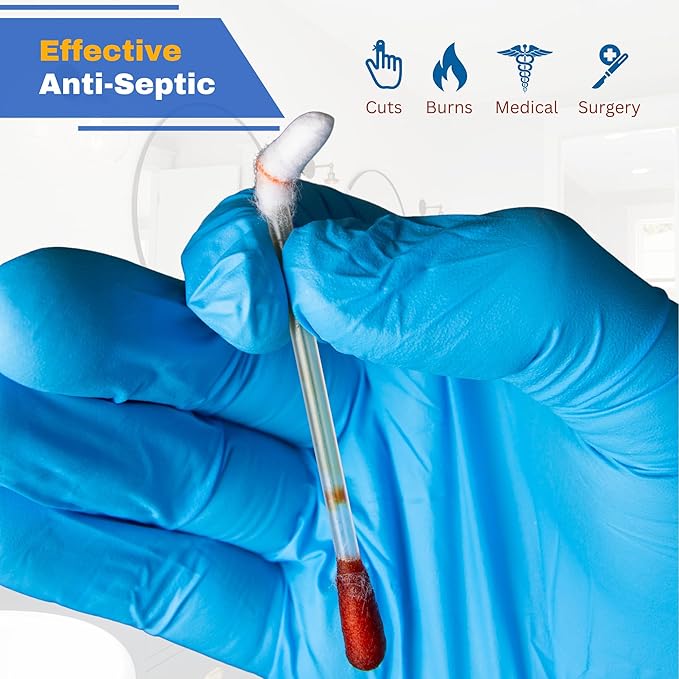 FrontLine Povidone Iodine Swabs, Antiseptic Swabsticks, Iodine Solution, Cleansing Cotton Swab, Individually Wrapped Medical Supplies, Wound Care, First Aid, Wound Cleaner, Box of 50